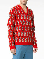 Gucci Wool Pig Print Sweater